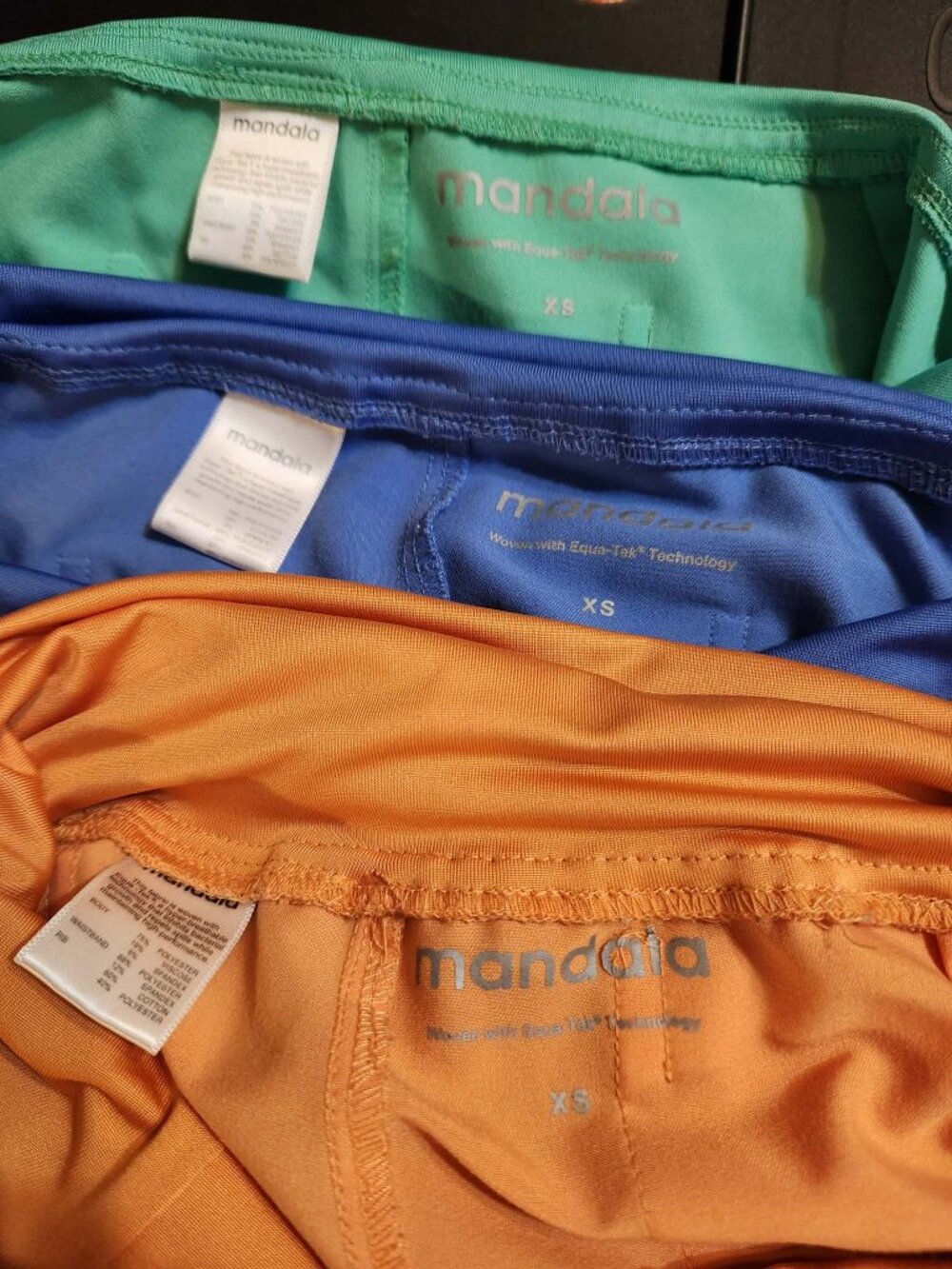 Lot of 3 Mandala Maternity Scrub Joggers XS - Orange Blue Green Equa-Tek - Picture 2 of 2